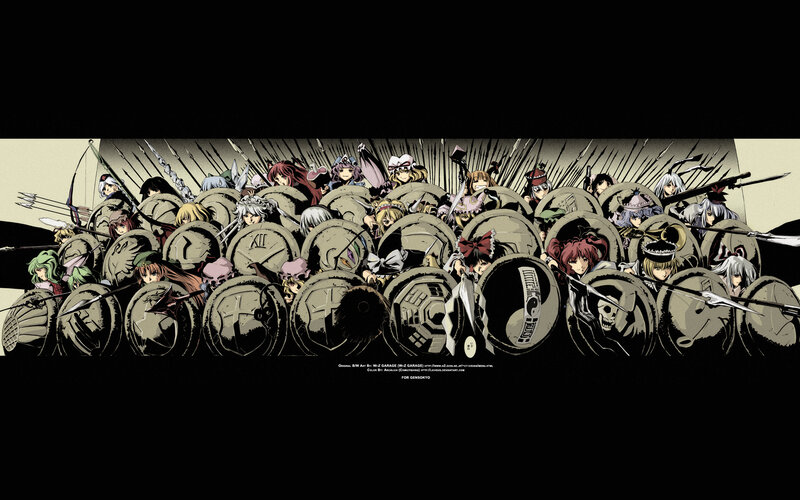 anime characters in battle formation