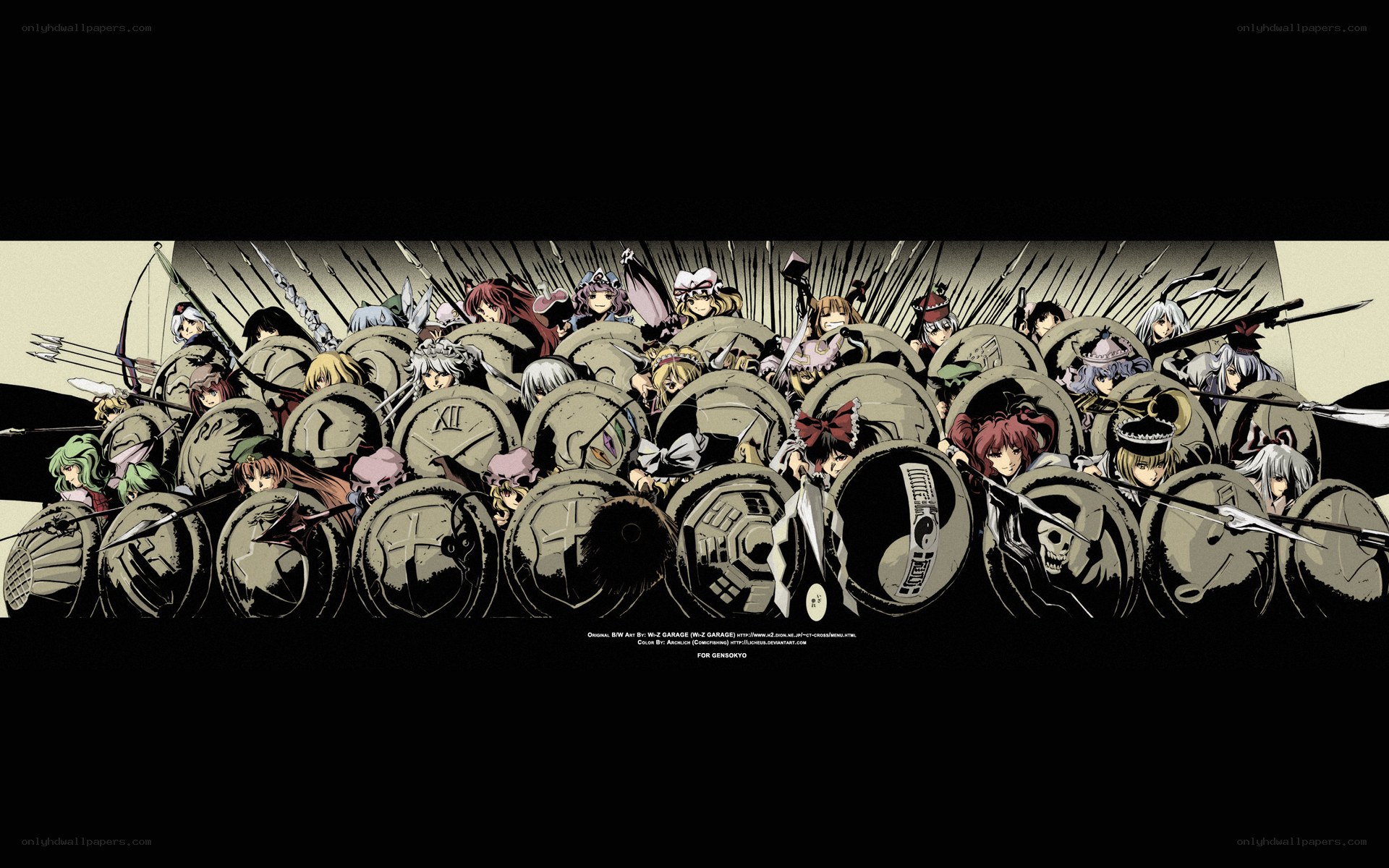 anime characters in battle formation