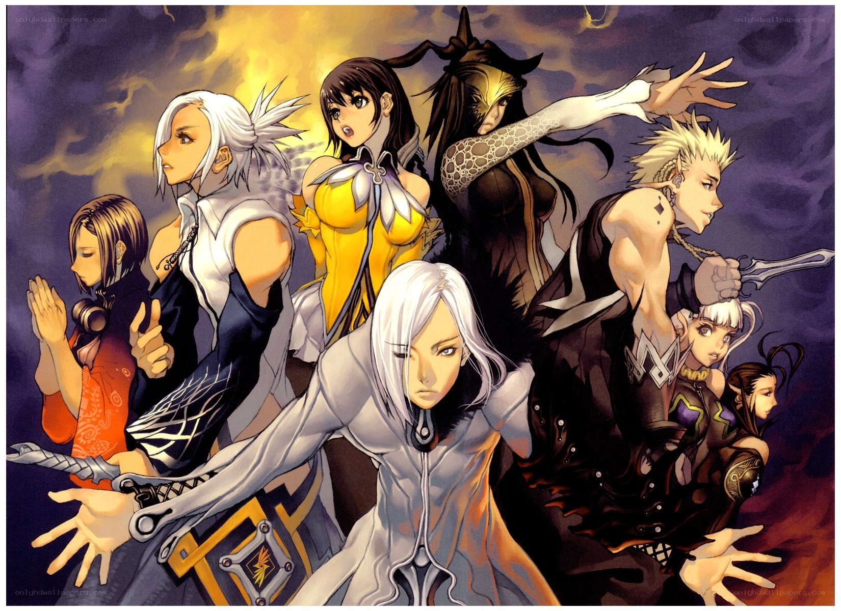 anime characters in battle formation