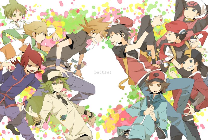 Anime Characters in Battle — Green, Energetic