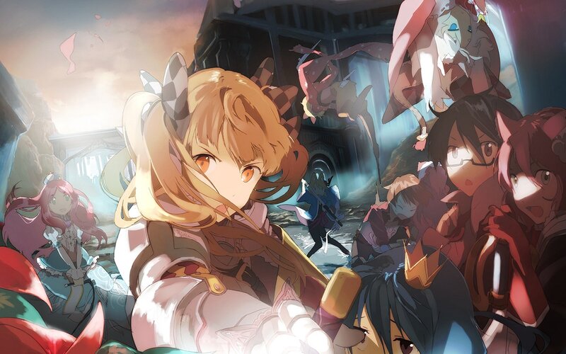 Anime Characters in Battle — Orange, Dramatic, Sunset, Digital Art
