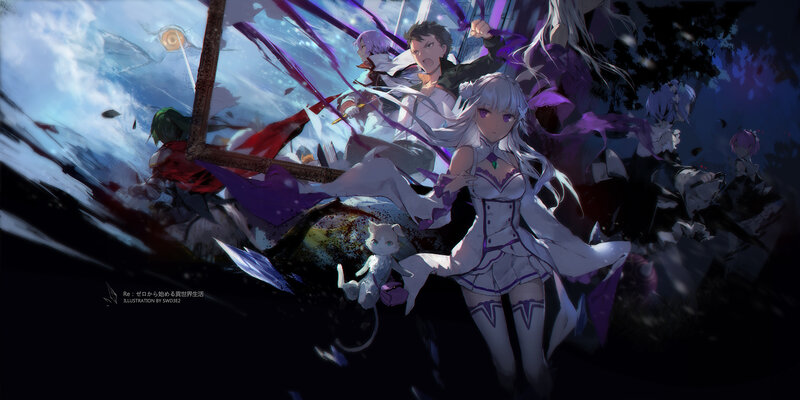 Anime Characters in Battle — Purple, Dramatic, Night, Digital Art, Sword
