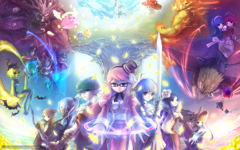 Anime Characters in Battle — Purple, Dramatic, Sunset, Digital Art