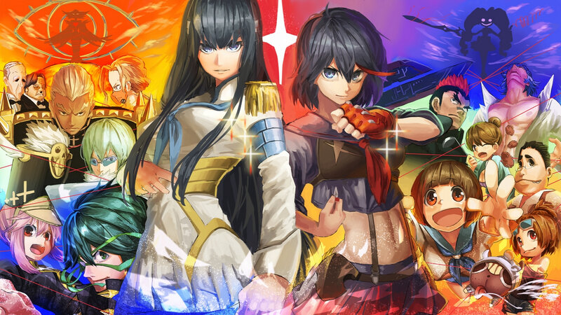 Anime Characters in Battle — Red, Dramatic, Digital Art, Action