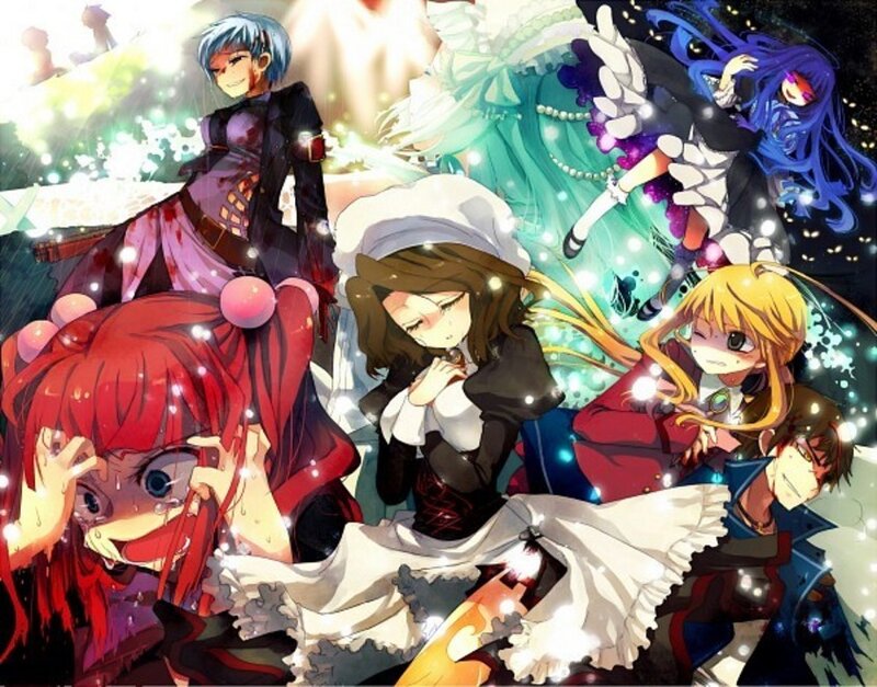 Anime Characters in Battle — Red, Dramatic, Manga, Fantasy