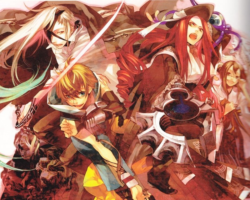 Anime Characters in Battle — Red, Dramatic, Manga