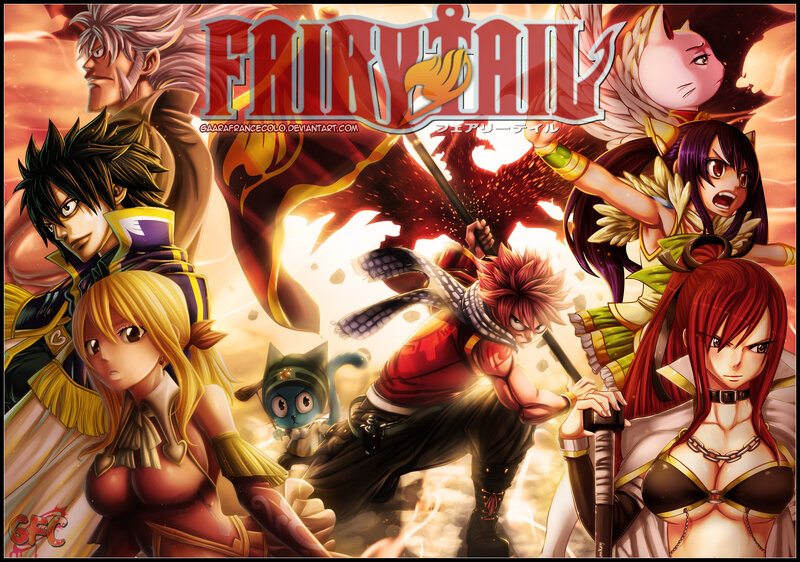 Anime Characters in Battle — Red, Dramatic, Sunset, Manga, Dragon