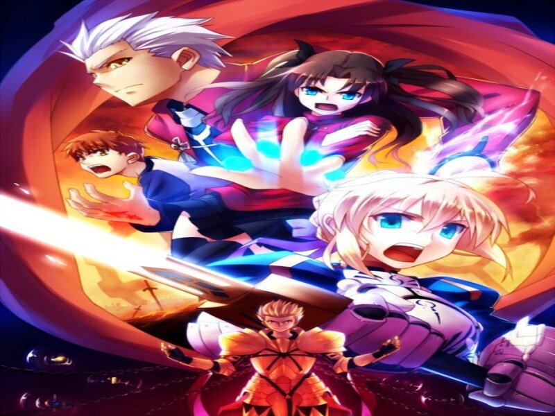 Anime Characters in Battle — Red, Dramatic, Sword, Magic, Armor
