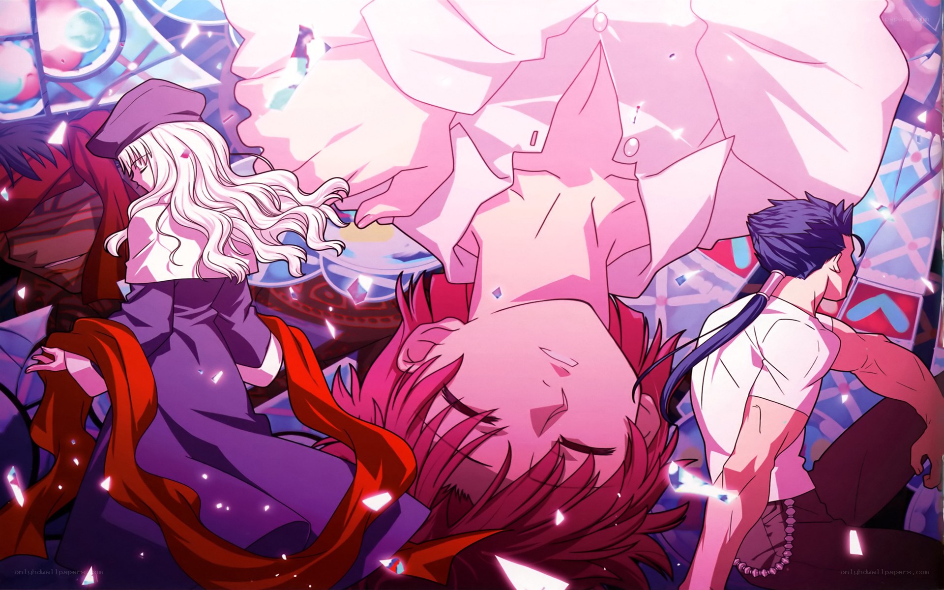 Anime characters in battle scene