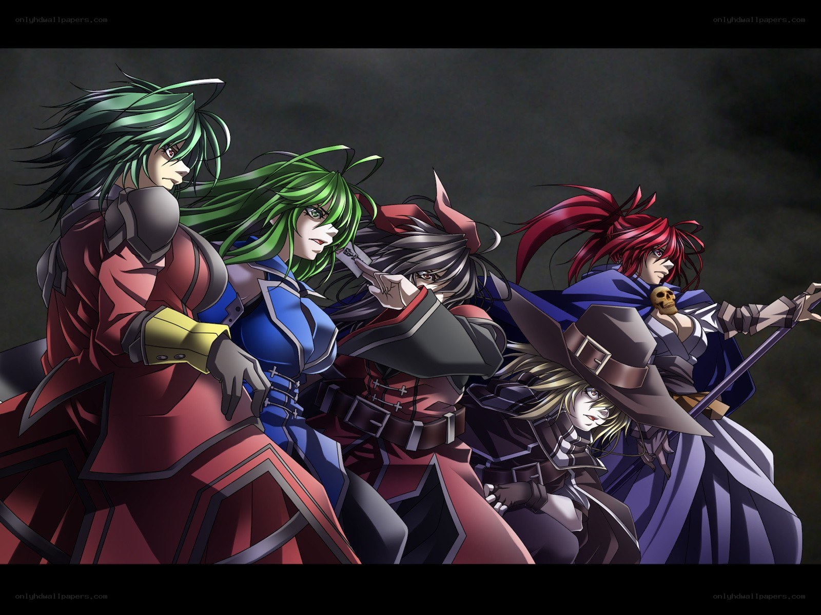 anime characters in battle stance