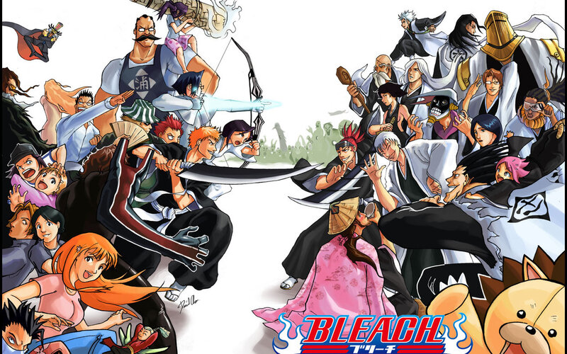 Anime Characters in Battle — White, Dramatic, Manga, Sword, Bow and Arrow