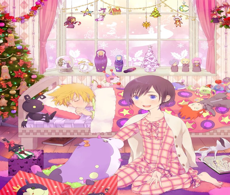 Anime Characters in Bedroom — Pink