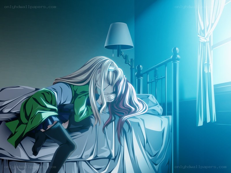 anime characters in bedroom