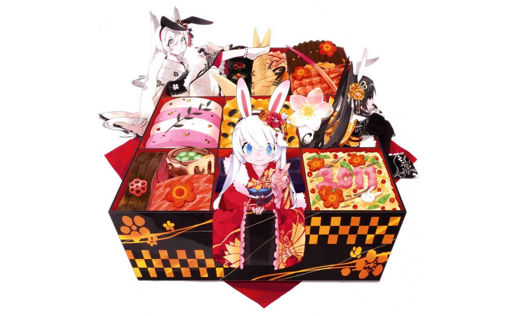 anime characters in bento box