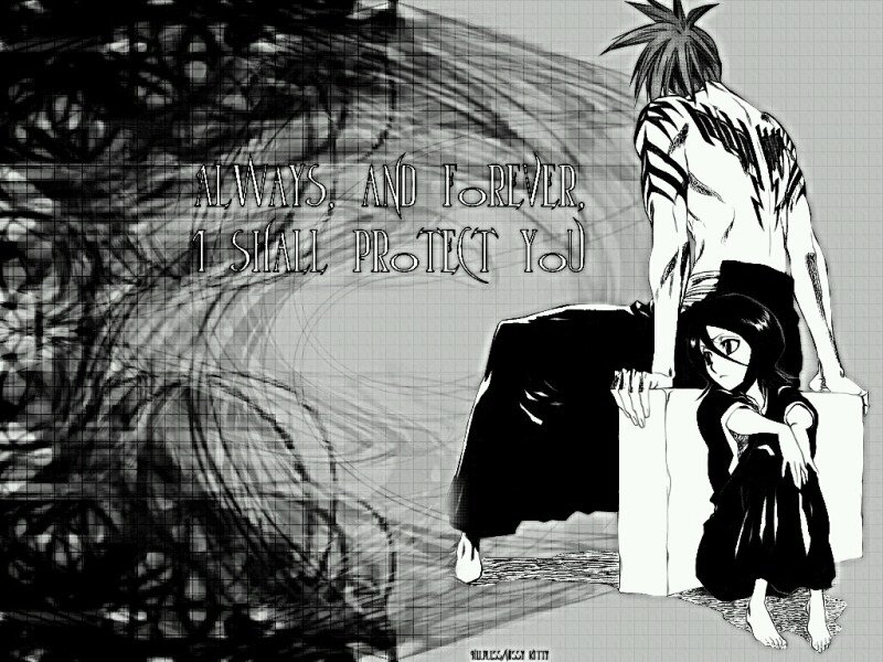 Anime Characters in Black and White — Dramatic, Manga