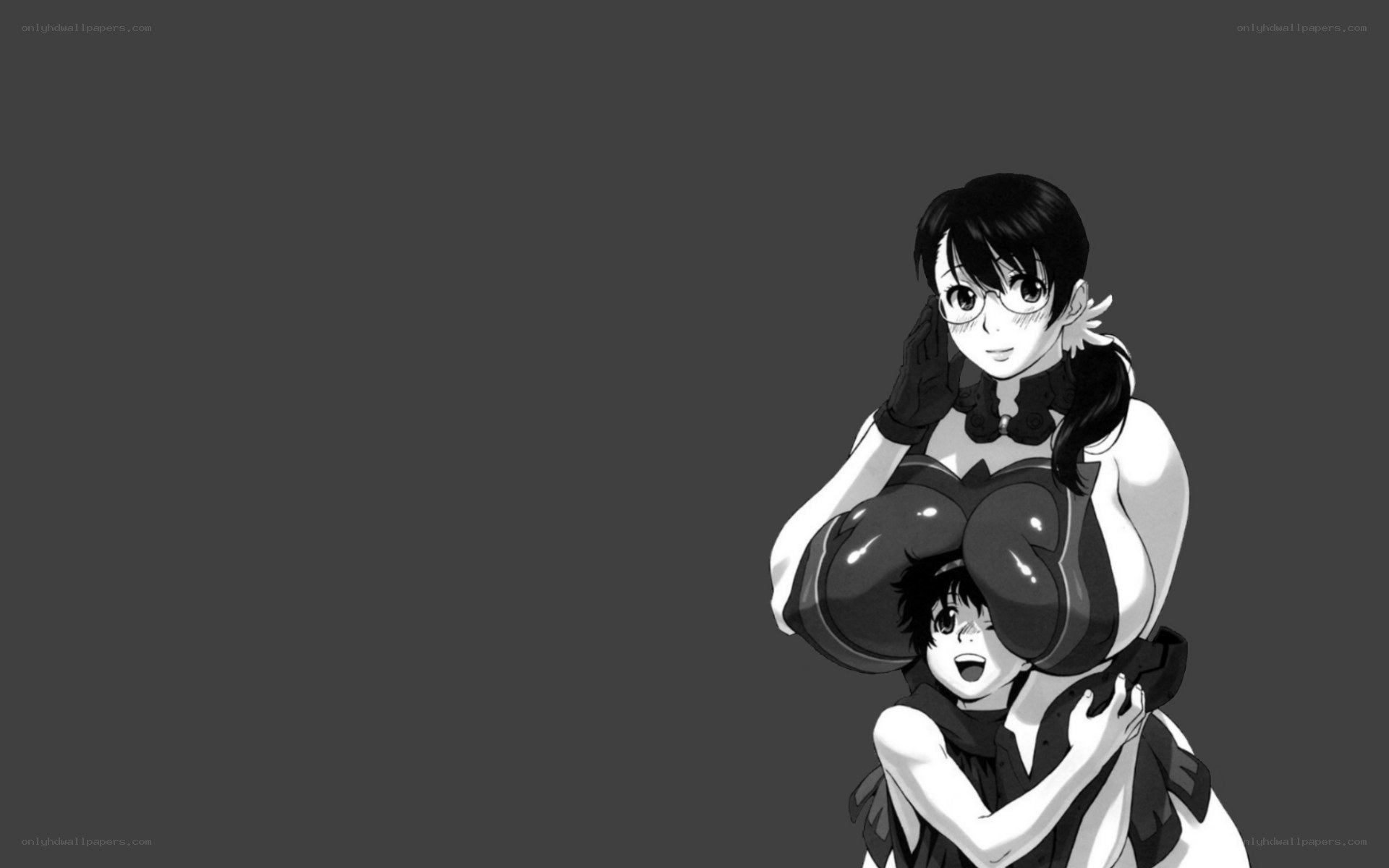 anime characters in black and white