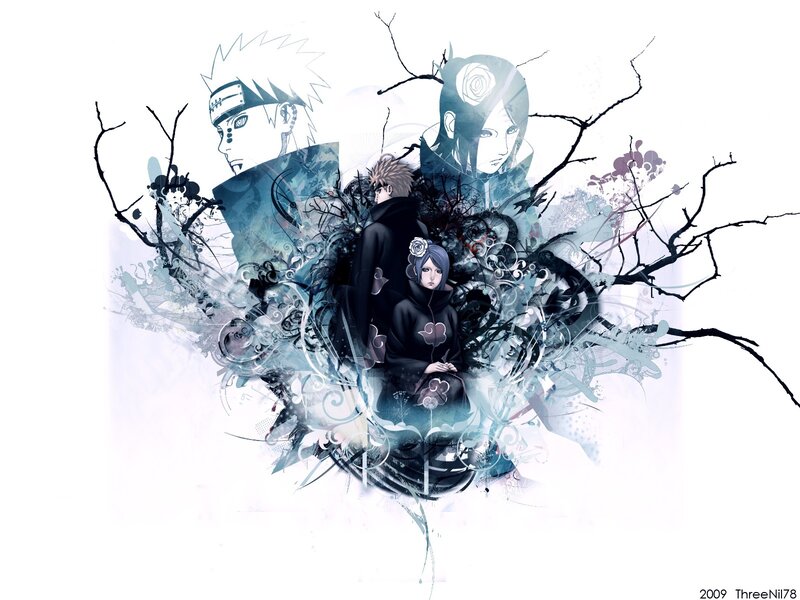 Anime Characters in Black Cloaks — Dramatic