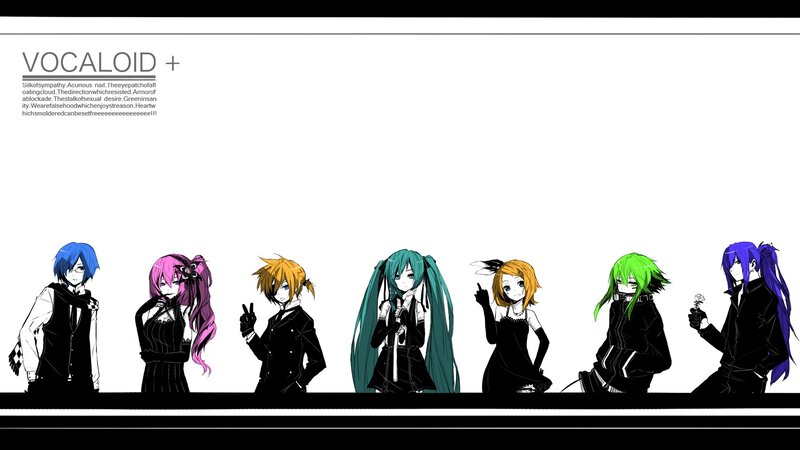 Anime Characters in Black Outfits — Neutral, Digital Art