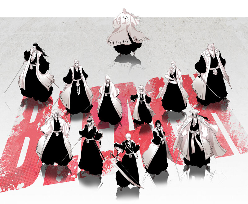 Anime Characters in Black Robes — Dramatic, Manga