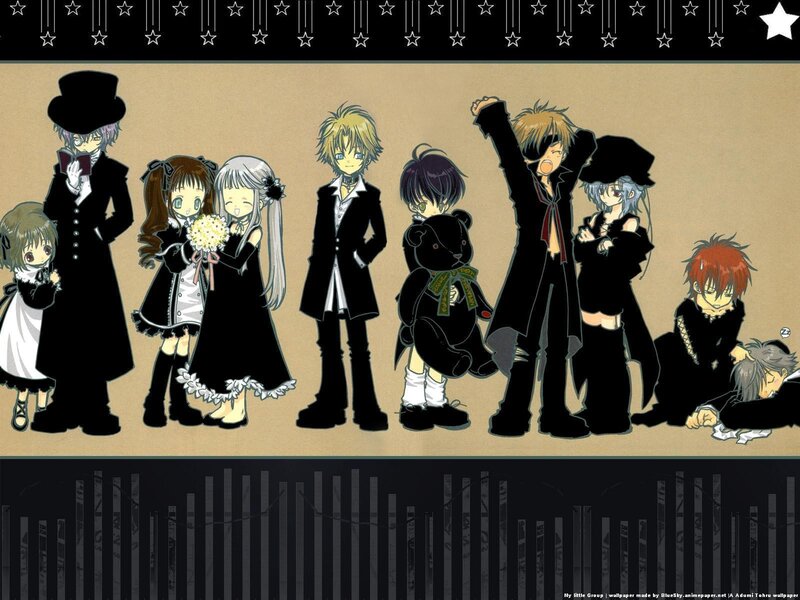 Anime Characters in Black Suits — Playful