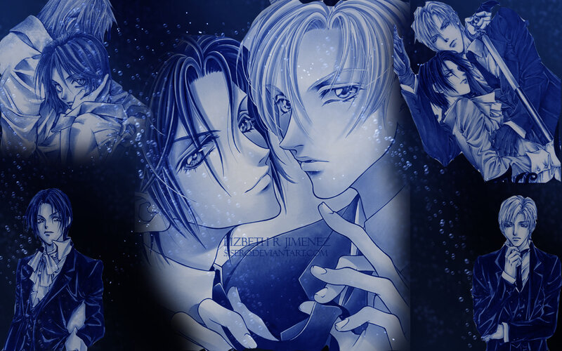 Anime Characters in Blue — Dramatic