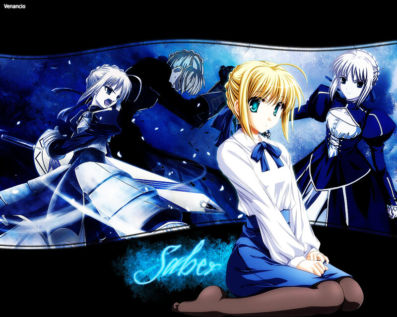 Anime Characters in Blue Scene