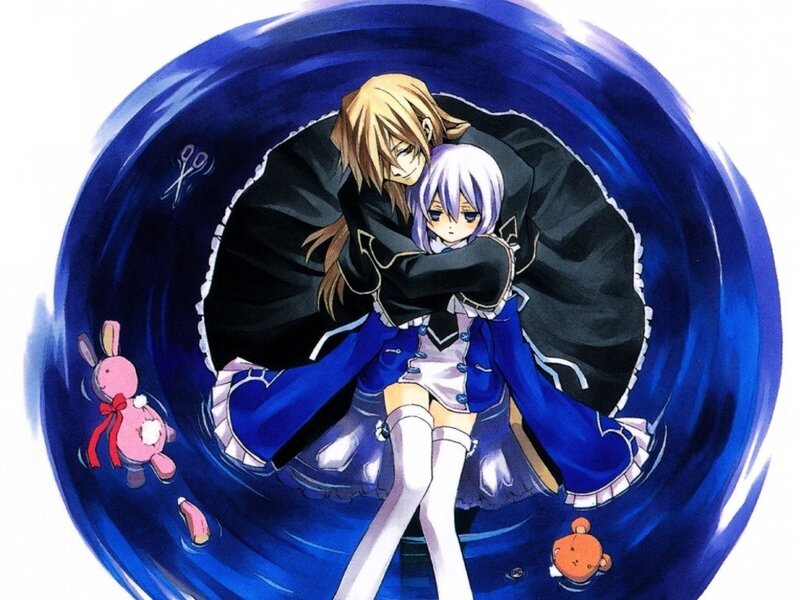 anime characters in blue vortex