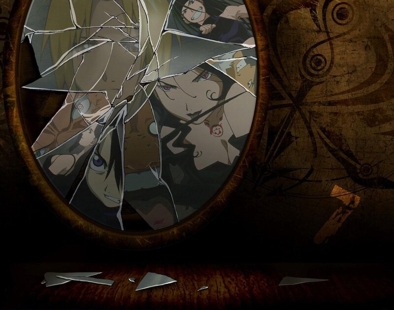 Anime Characters in Broken Mirror