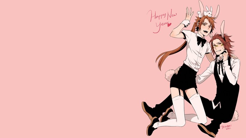 Anime characters in bunny outfits