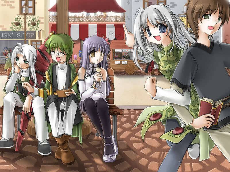 Anime Characters in Cafe