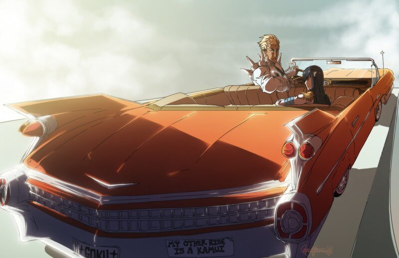 Anime Characters in Car — Orange