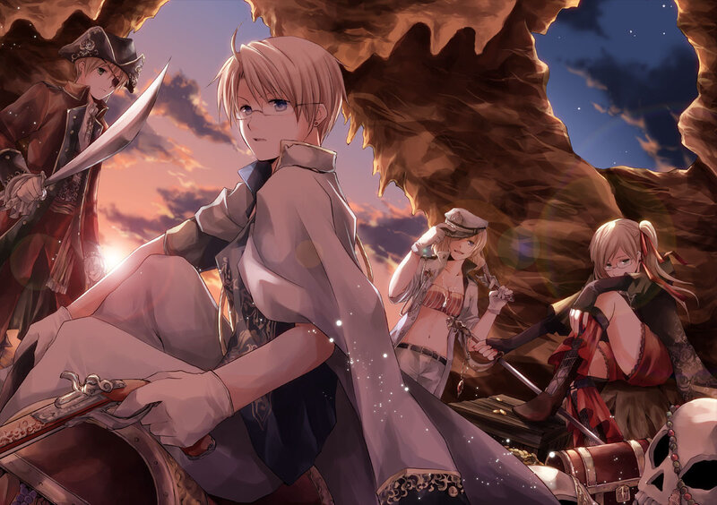 Anime Characters in Cave — Brown