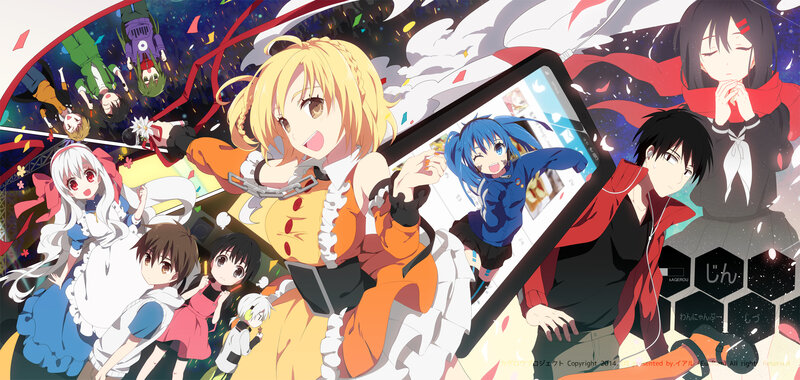 Anime Characters in Celebration — Blue