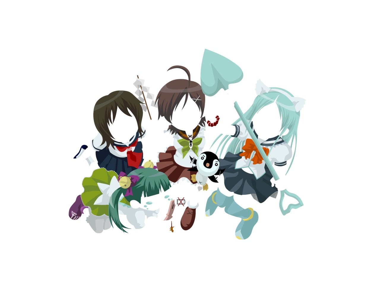 anime characters in chaos
