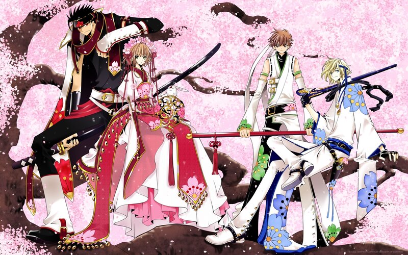 anime characters in cherry blossom