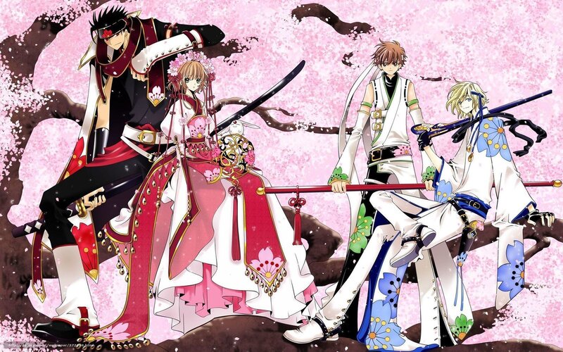 anime characters in cherry blossom