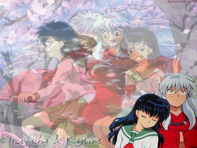 Anime Characters in Cherry Blossoms — Pink