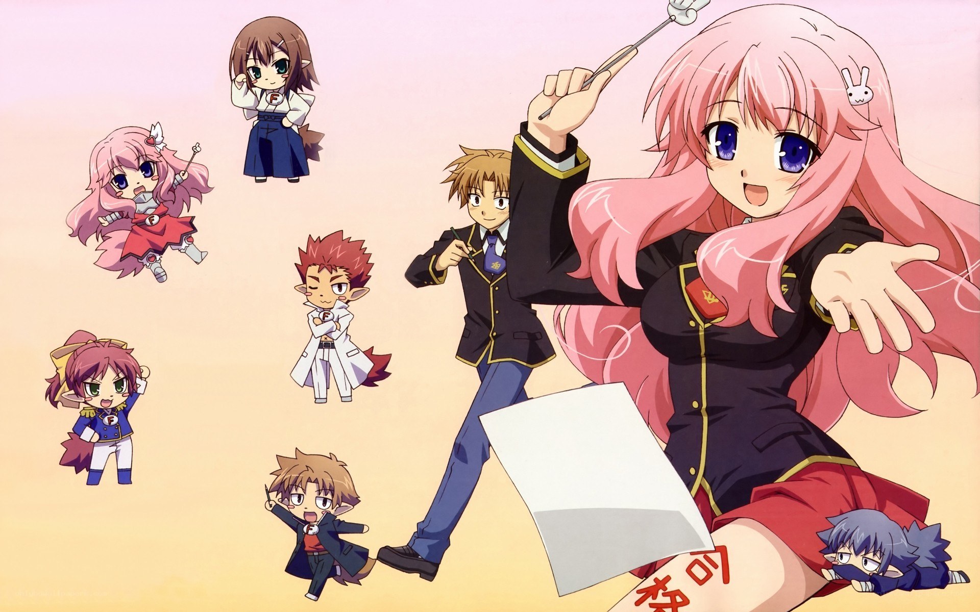anime characters in chibi style