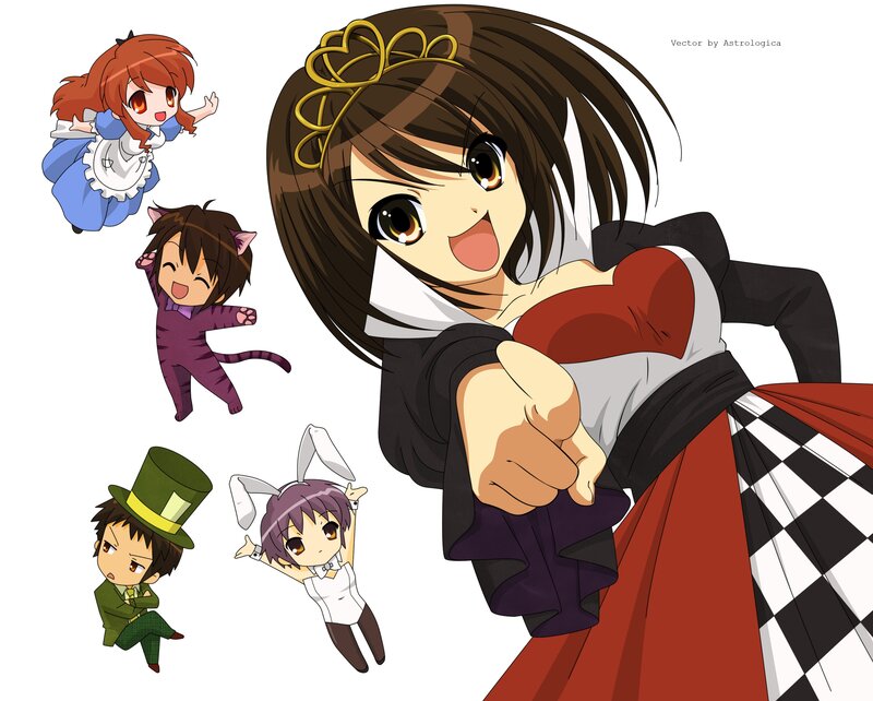 anime characters in chibi style