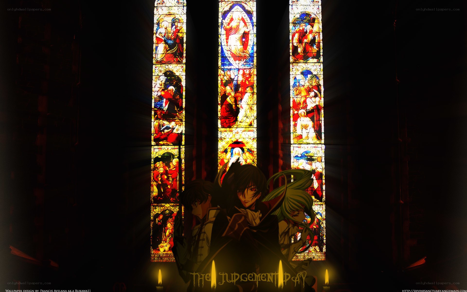 Anime characters in church