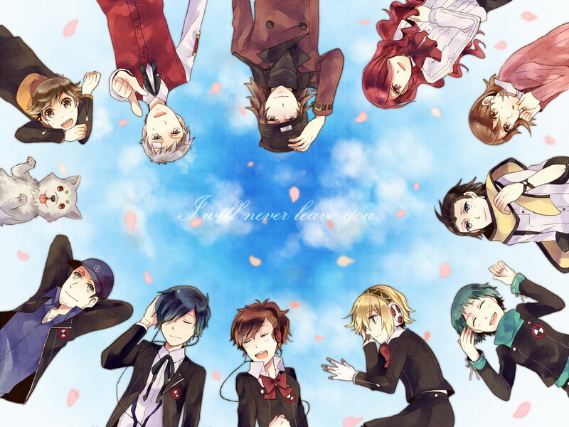 Anime Characters in Circle — Blue