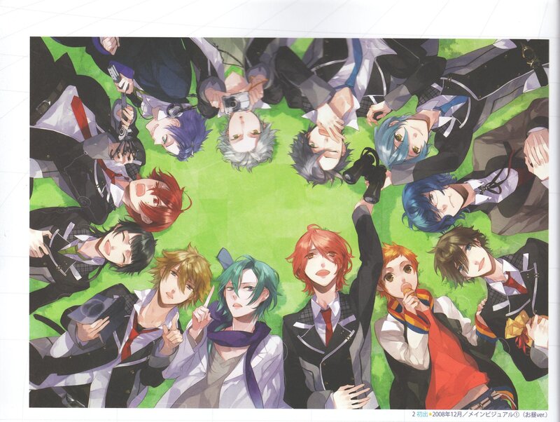 Anime Characters in Circle — Green, Playful