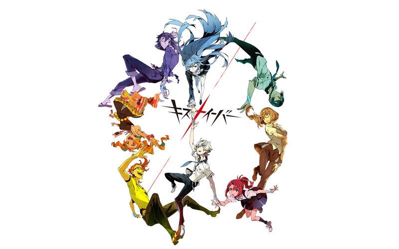 Anime Characters in Circle — White, Dynamic
