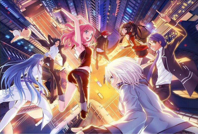 Anime Characters in City — Pink