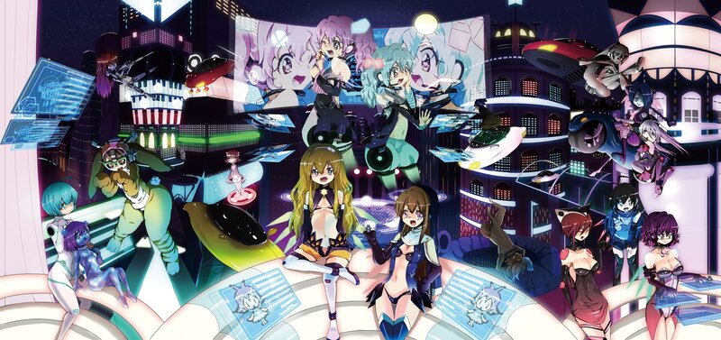 Anime Characters in City — Purple, Energetic