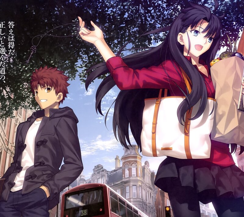 Anime Characters in City — Red, Bright