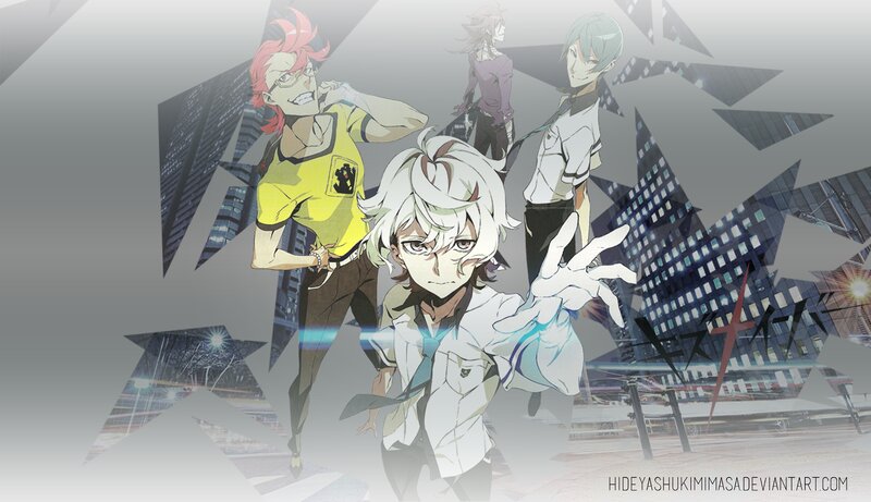 Anime Characters in City — White