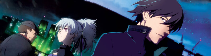 anime characters in cityscape