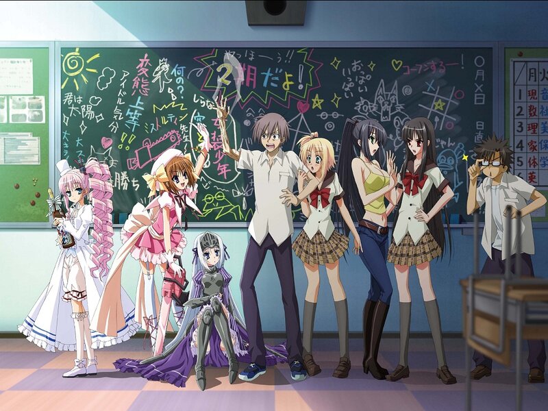 Anime Characters in Classroom — Blue