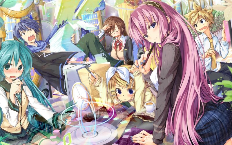 Anime Characters in Classroom — Pink, Chaotic, Students